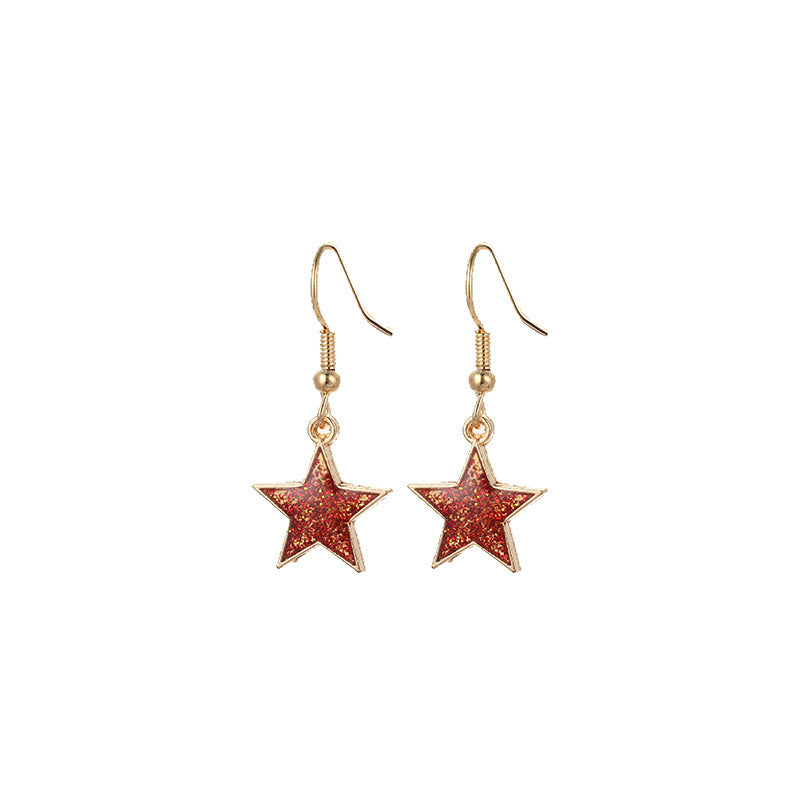 Wholesale Christmas Series Fashion Alloy Christmas Tree Old Man Bell Elk Candy Cane Earrings
